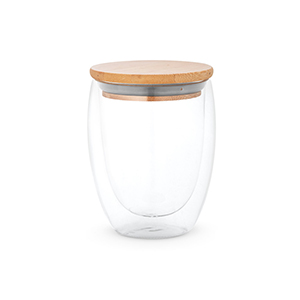 Bicchiere in vetro borosilicato doppio strato 350 ml ECUADOR 350 STR94767 - Naturale