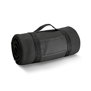 Coperta in pile 150x120cm da 180gsm con impugnatura removibile THORPE STR99074 - Nero