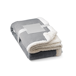 Coperta reversibile in pile 150x120cm HEIDEN STR99078 - Grigio