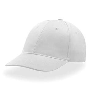 Cappellino da baseball personalizzabile in cotone 6 pannelli Atlantis START SIX STSX - Bianco