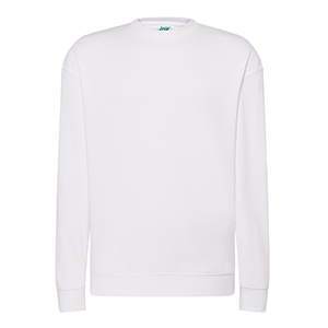 Felpa con logo girocollo da uomo in policotone 260gr JHK OCEAN CREW NECK SWOCECR - Bianco