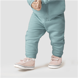 Pantaloni tuta baby unisex in felpa leggera JHK SWPANTSB - Verde muschio