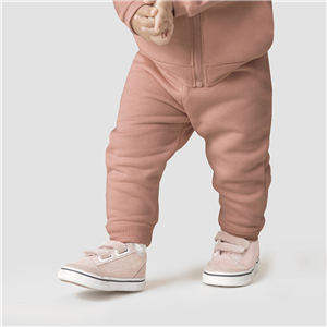 Pantaloni tuta baby unisex in felpa leggera JHK SWPANTSB - Rosa antico