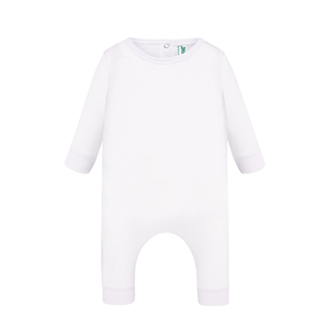 Tutina body baby in felpa leggera maniche lunghe JHK SWRBSUIT - Bianco