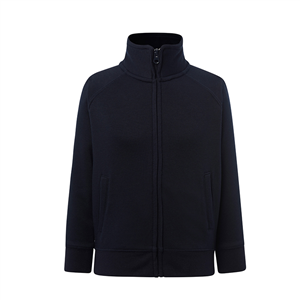 Felpa personalizzata da bambino con zip in tessuto leggero in policotone 240gr JHK KID FULL ZIP FRENCH TERRY SWRKFUZIP240 - Blu Navy