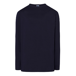 T-shirt personalizzata uomo con maniche lunghe in cotone 155gr JHK REGULAR LONG SLEEVES TSRA150LS - Blu Navy