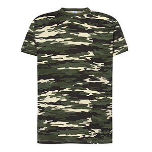 T shirt promozionale uomo colori mimetici in poliestere 150gr JHK REGULAR SPECIAL TSRA150S-CM - Camu
