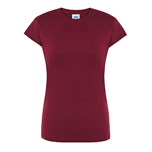 T-shirt promozionale da donna in cotone 145gr JHK REGULAR LADY TSRLCMF - Bordeaux