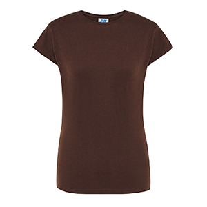 T-shirt promozionale da donna in cotone 145gr JHK REGULAR LADY TSRLCMF - Cioccolato