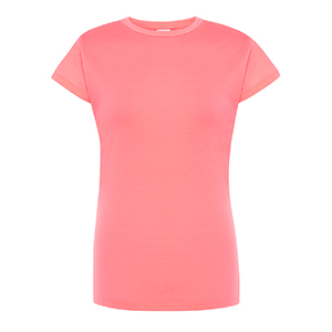 T-shirt personalizzata donna colori fluo in cotone 145gr JHK REGULAR LADY TSRLCMF-F - Fucsia Fluo