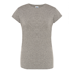 T-shirt promozionale da donna in cotone 145gr JHK REGULAR LADY TSRLCMF - Grey Mèl.