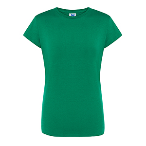 T-shirt promozionale da donna in cotone 145gr JHK REGULAR LADY TSRLCMF - Verde Kelly