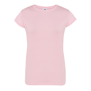 T-shirt promozionale da donna in cotone 145gr JHK REGULAR LADY TSRLCMF - Rosa
