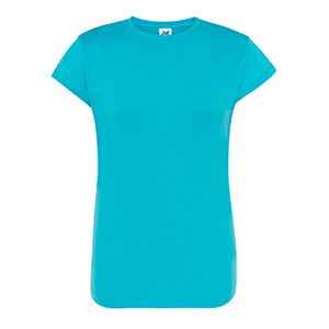 T-shirt promozionale da donna in cotone 145gr JHK REGULAR LADY TSRLCMF - Turchese