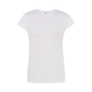 T-shirt promozionale donna bianca in cotone 170gr JHK LADY REGULAR PREMIUM TSRLPRM-B - Bianco