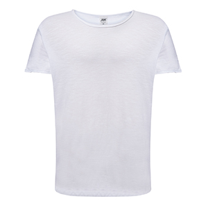 T-shirt personalizzata uomo bianca in cotone slub 120gr JHK SLUB TSUASLB-B - Bianco