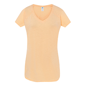 T-Shirt personalizzabile da donna in cotone slub 120gr JHK SLUB TSULSLB - Arancio Neon
