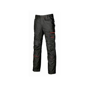 Pantalone FREE con dettagli reflex e ginocchiera linea DON'T WORRY U-Power U-DW022 - BLACK CARBON