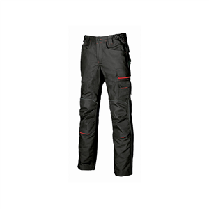 Pantalone FREE con dettagli reflex e ginocchiera linea DON'T WORRY U-Power  U-DW022 - BLACK CARBON