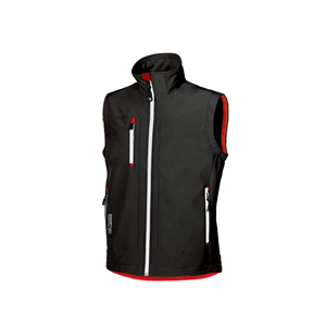 Gilet da lavoro in Soft Shell stretch CLIMB linea DON'T WORRY U-Power  U-DW025 - BLACK CARBON