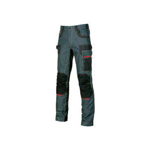 Pantalone da lavoro jeans stretch PLATINUM BUTTON linea EXCITING U-Power U-EX069 - RUST JEANS