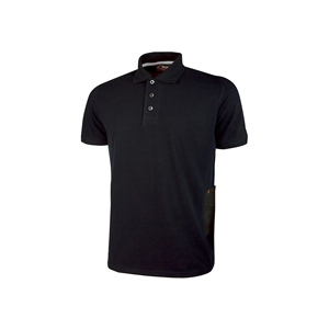 Polo uomo da lavoro in piquet slim fit GAP linea ENJOY U-Power U-EY125 - BLACK CARBON