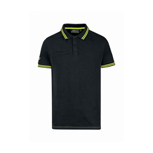 Polo uomo da lavoro in cotone stretch WAY linea ENJOY U-Power  U-EY264 - BLACK CARBON