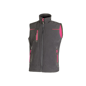 Gilet in Softshell da donna UNIVERSE LADY linea FUTURE U-Power  U-FU188L - GREY - FUCSIA