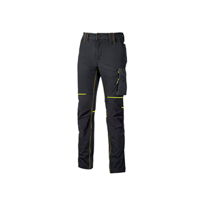 Pantalone da lavoro Slim Fit. WORLD linea FUTURE U-Power U-FU189 - BLACK CARBON