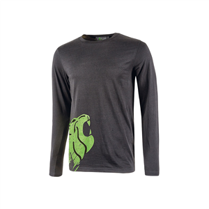 T-Shirt uomo manica lunga in cotone ALIEN linea FUTURE U-Power  U-FU214 - ASPHALT GREY