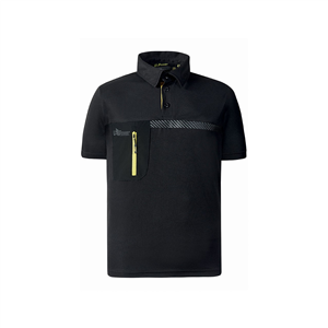 Polo uomo in tessuto termoregolatore LIBRA linea FUTURE U-Power  U-FU249 - BLACK CARBON