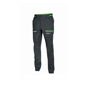Pantaloni da lavoro stretch HORIZON linea FUTURE U-Power U-FU267 - ASPHALT GREY - GREEN