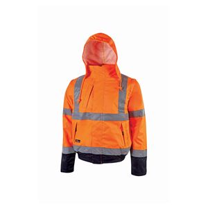 Giubbotto bomber alta visibilità CRAFTY linea HIGHLIGHT U-Power  U-HL158 - ORANGE FLUO