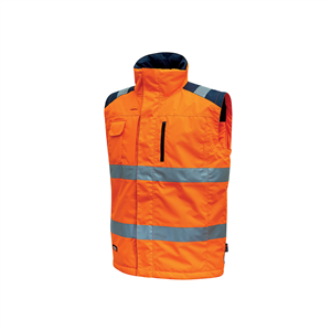 Gilet alta visibilità imbottito PRIME linea HIGHLIGHT U-Power  U-HL159 - ORANGE FLUO