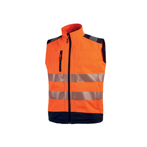 Gilet in tessuto Soft Shell stretch DANY linea HIGHLIGHT U-Power U-HL173 - ORANGE FLUO