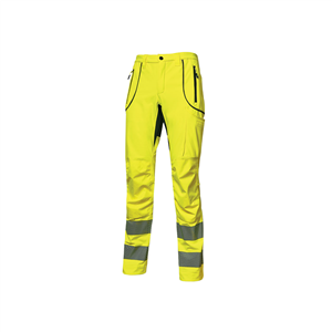 Pantalone da lavoro in Softshell REN linea HIGHLIGHT U-Power  U-HL186 - YELLOW FLUO