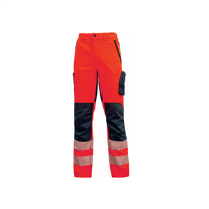 Pantaloni ad alta visibilità elasticizzati ROY linea HIGHLIGHT U-Power  U-HL222 - RED FLUO