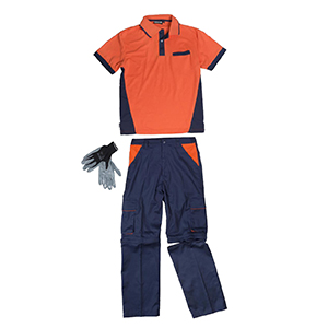 Kit da lavoro WORKTEAM WSET1465 - Blu Navy - Arancio