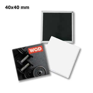 Calamite personalizzate formato quadrato 40x40 mm MAGNET ZG20400 - Bianco
