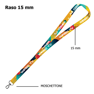 Lacci da collo personalizzati | raso 15mm ZG20600 - Versione base