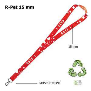 Lacci da collo personalizzati in rpet 15mm CORDON P15 ZG20604 - Versione base