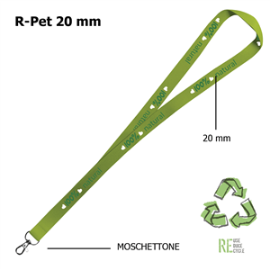 Lacci da collo personalizzati | RPET 20mm ZG20614 - Versione base