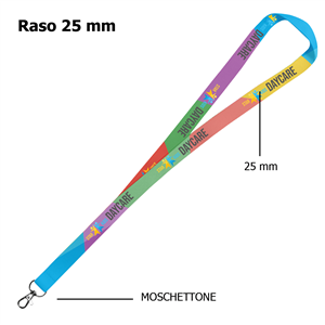 Lacci collo personalizzati in raso 25mm CORDON 25 ZG20620 - Versione base