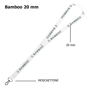 Lacci da collo personalizzati in bamboo 20mm ZG24200 - Versione base