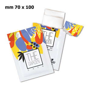 Salviette igienizzante personalizzate monouso max 70X100mm CLORE-M ZH20320 - Bianco