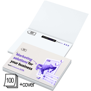 Memo con copertina personalizzata full colour da 100 fogli rettangolari ZL24009 - Carta