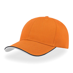 Cappellino personalizzato in policotone Atlantis ZOOM PIPING SANDWICH ZOPI - Arancio