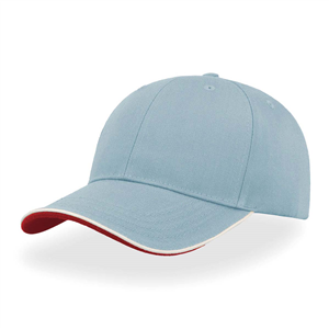 Cappellino personalizzato in policotone Atlantis ZOOM PIPING SANDWICH ZOPI - Azzurro