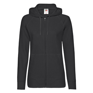Felpa personalizzata con cappuccio in policotone 280gr Fruit of the Loom LADIES LIGHTWEIGHT HOODED SWEAT JACKET 621500