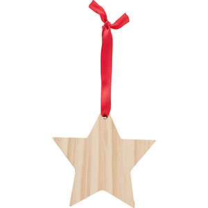 Decorazioni natalizie in legno a forma di stella CASPIAN GV9051